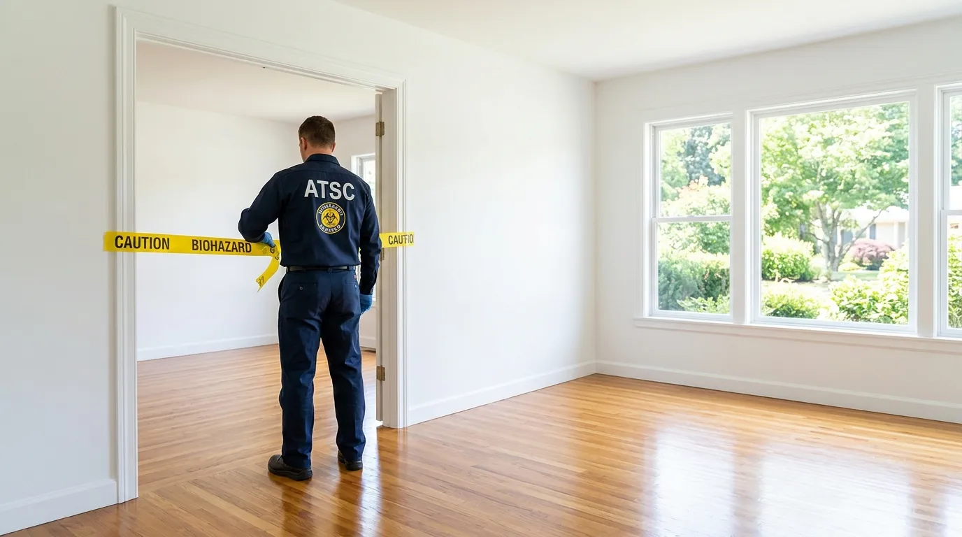 Certified biohazard cleanup crew performing Decomposition Cleanup in South Windsor